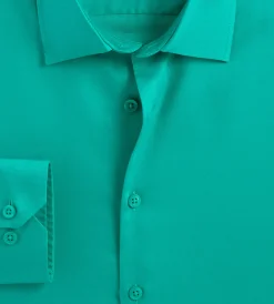 Bellissimo Dress Shirts*Slim Fit Non-Iron Sateen Dress Shirt Bright green