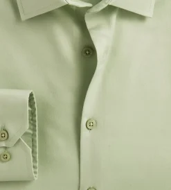 Bellissimo Dress Shirts*Slim Fit Non-Iron Sateen Dress Shirt Sage