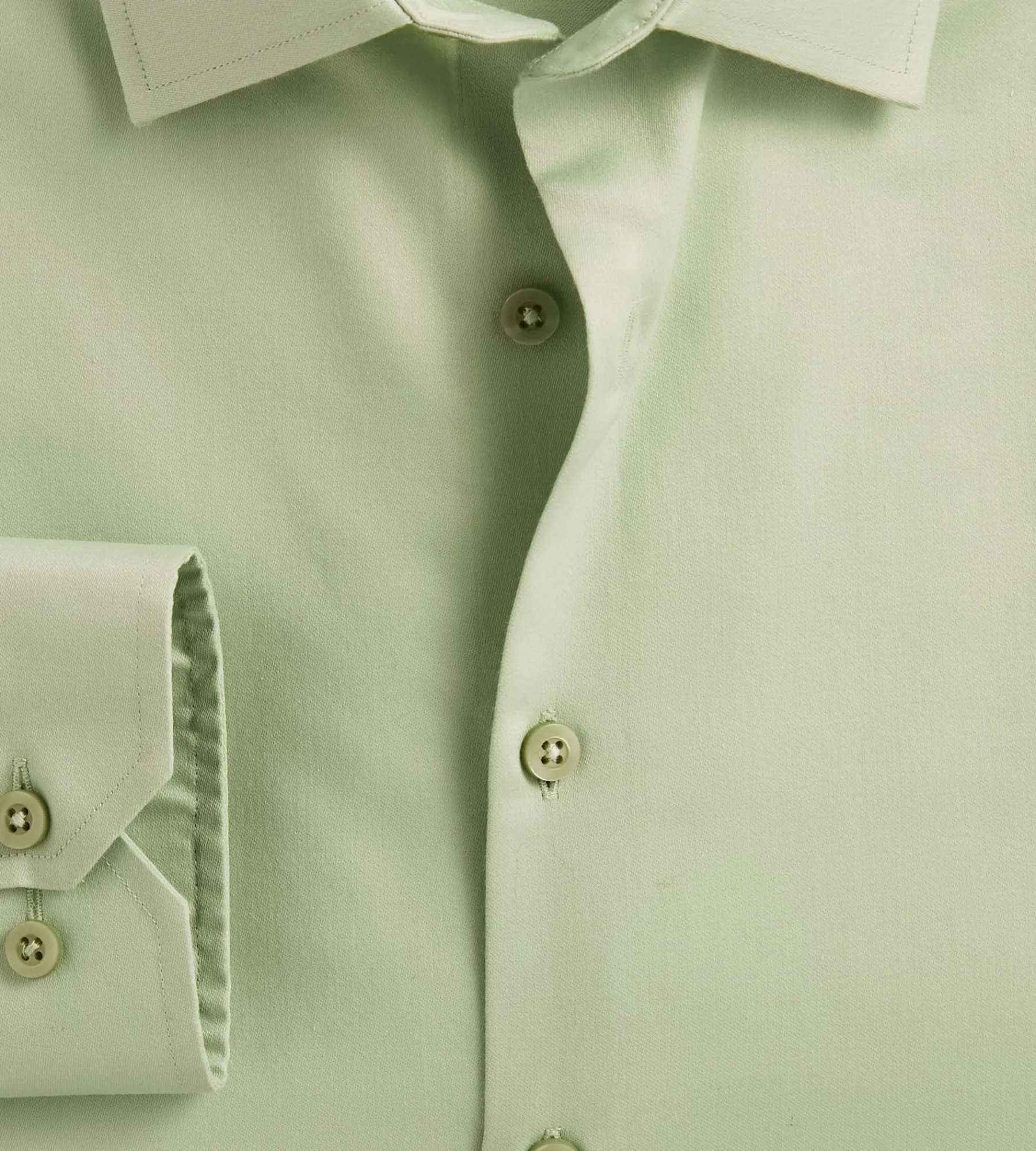 Bellissimo Dress Shirts*Slim Fit Non-Iron Sateen Dress Shirt Sage