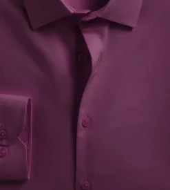 Bellissimo Dress Shirts*Slim Fit Non-Iron Sateen Dress Shirt Dark purple