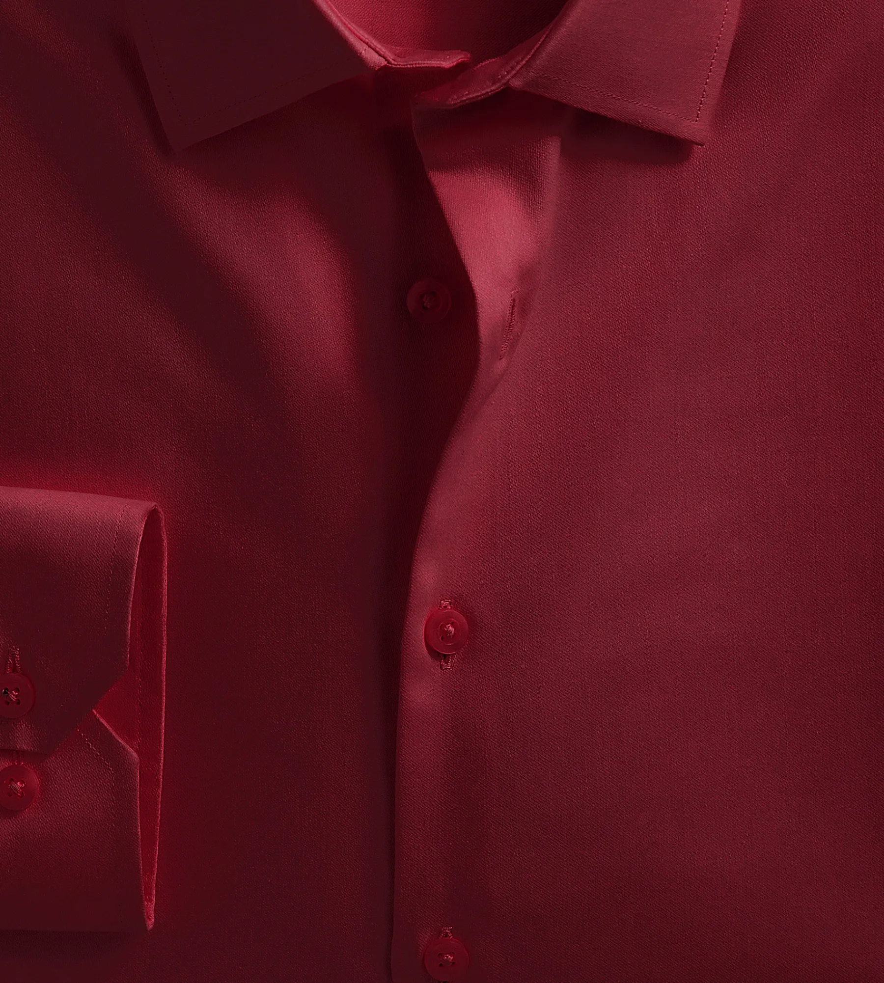 Bellissimo Dress Shirts*Slim Fit Non-Iron Sateen Dress Shirt Wine