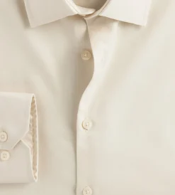 Bellissimo Dress Shirts*Slim Fit Non-Iron Sateen Dress Shirt Ivory