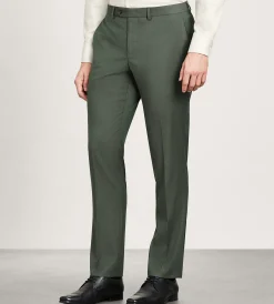 G Grafton Dress Pants|Dress Pants*Slim Fit Solid Suit Pants Olive
