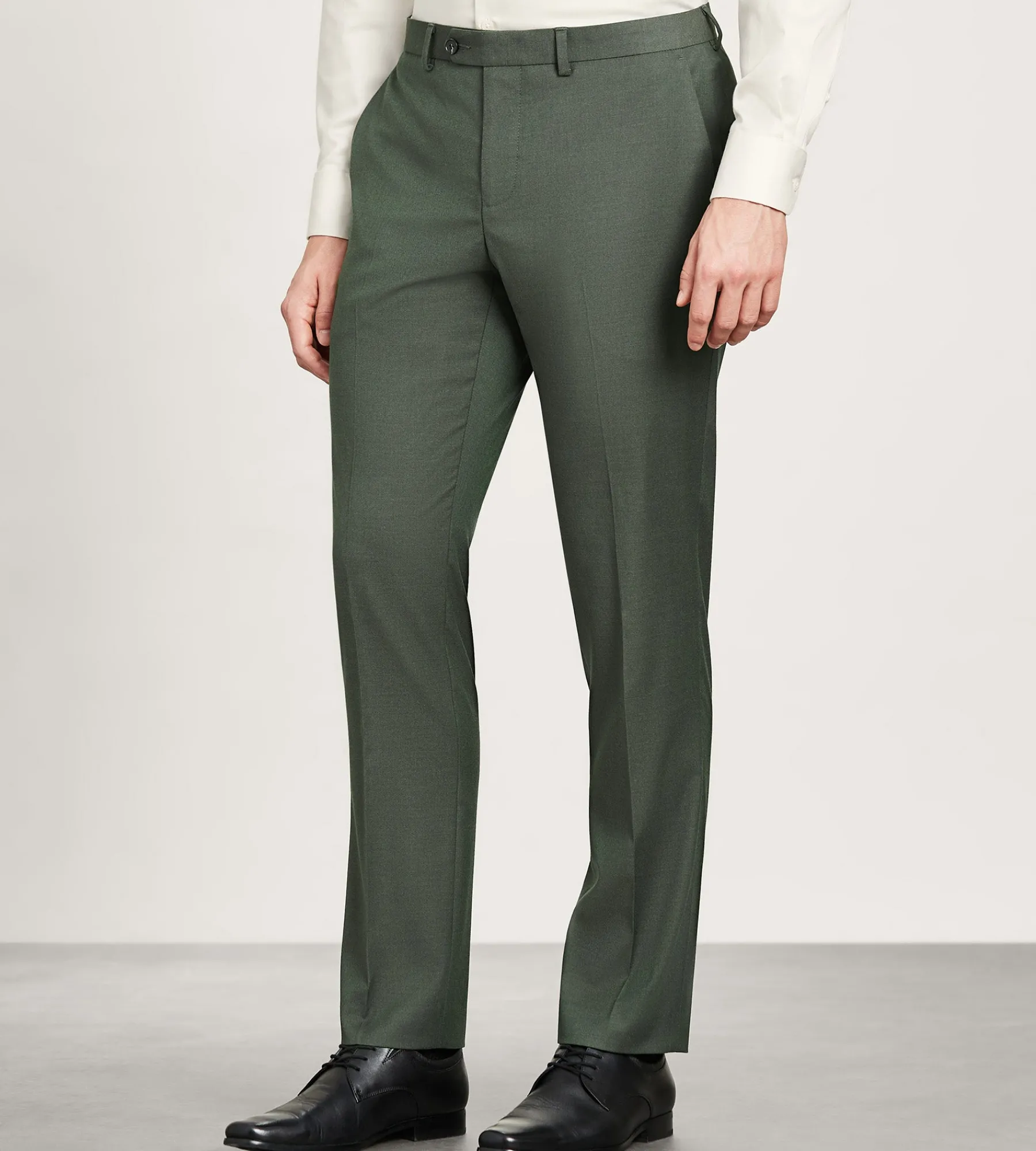 G Grafton Dress Pants|Dress Pants*Slim Fit Solid Suit Pants Olive