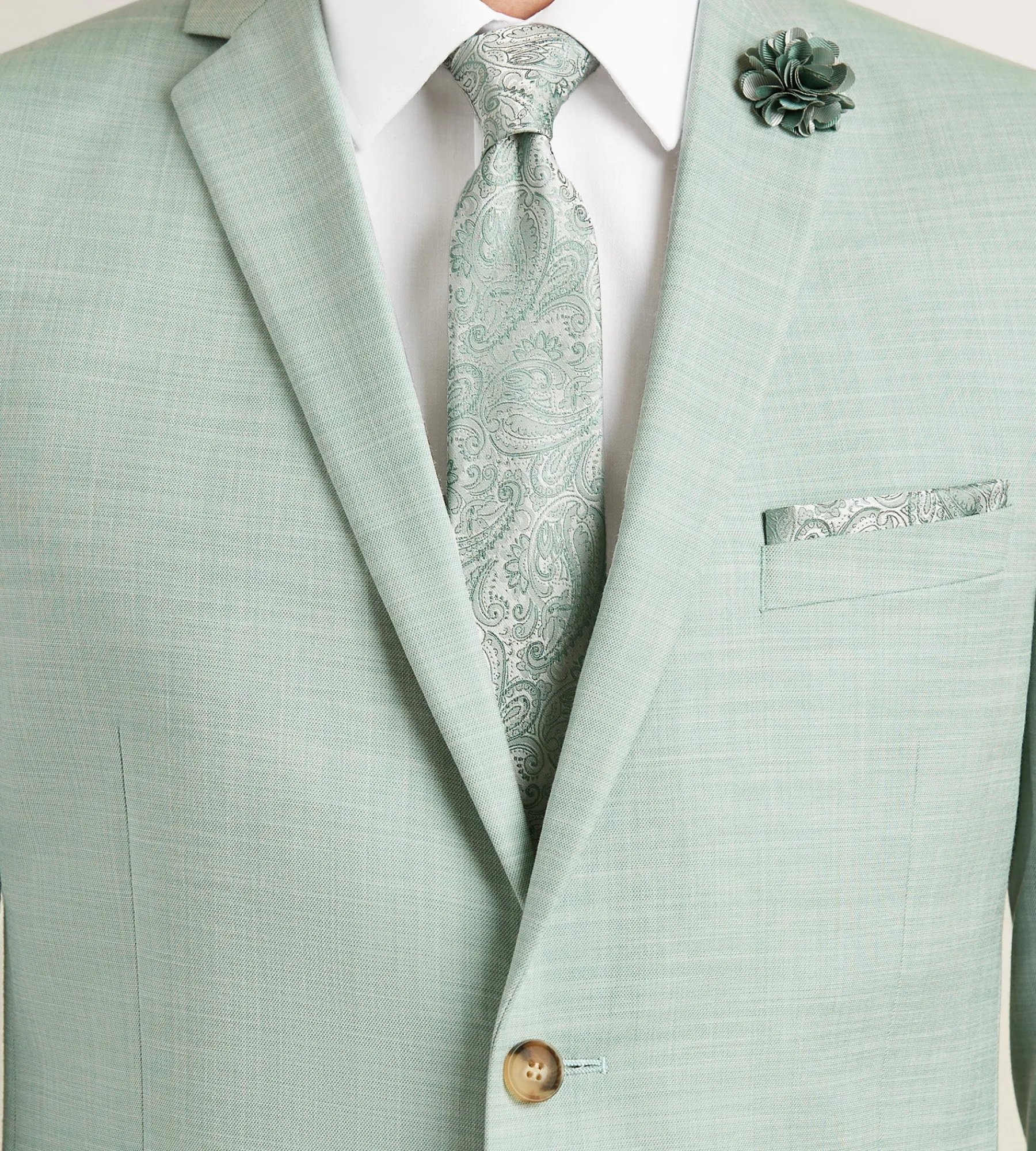 G Grafton Suit Separates*Slim Fit Pale Green Solid Suit