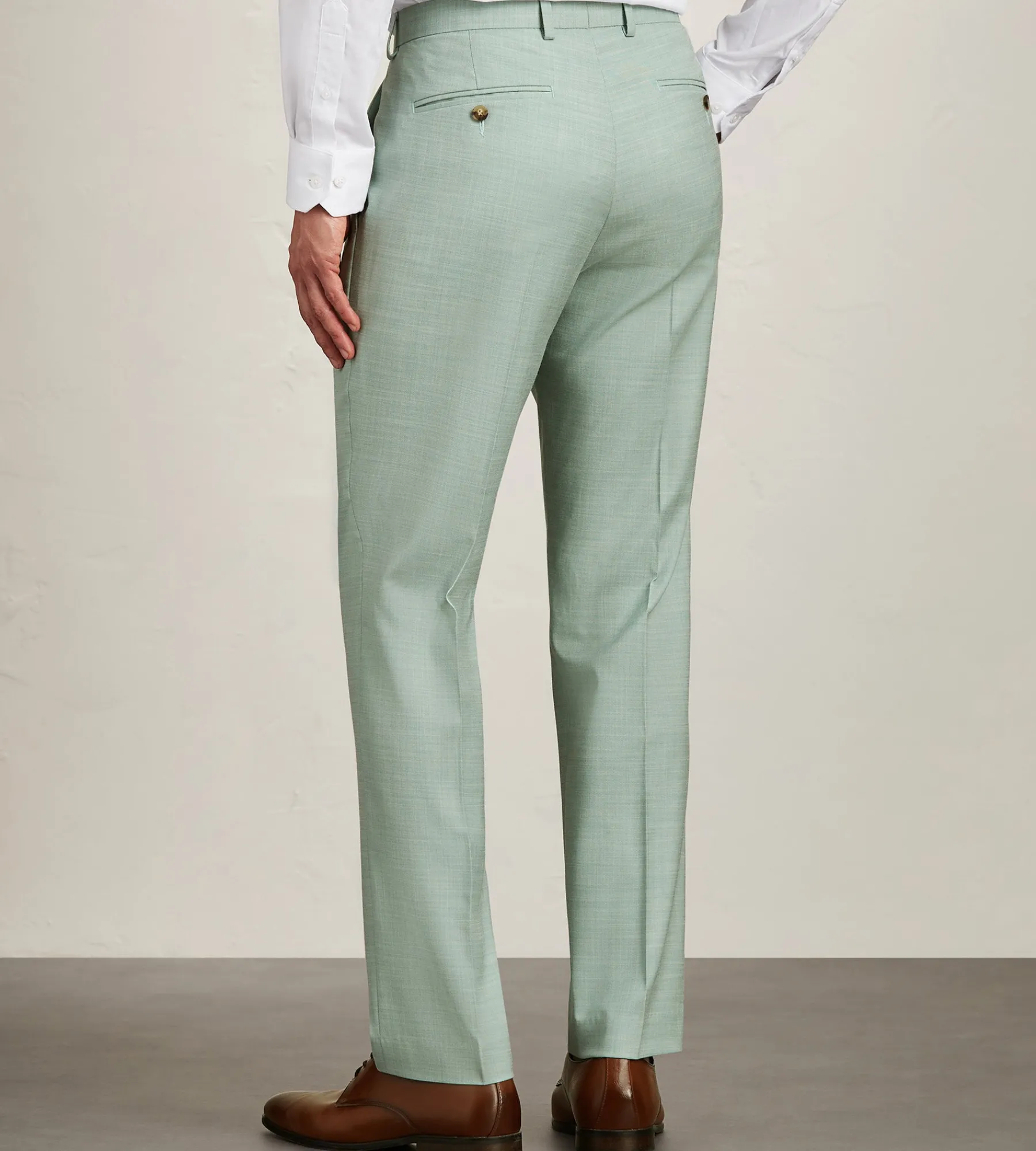 G Grafton Dress Pants|Dress Pants*Slim Fit Solid Suit Pants Pale green