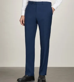 G Grafton Dress Pants|Dress Pants*Slim Fit Solid Suit Pants Indigo
