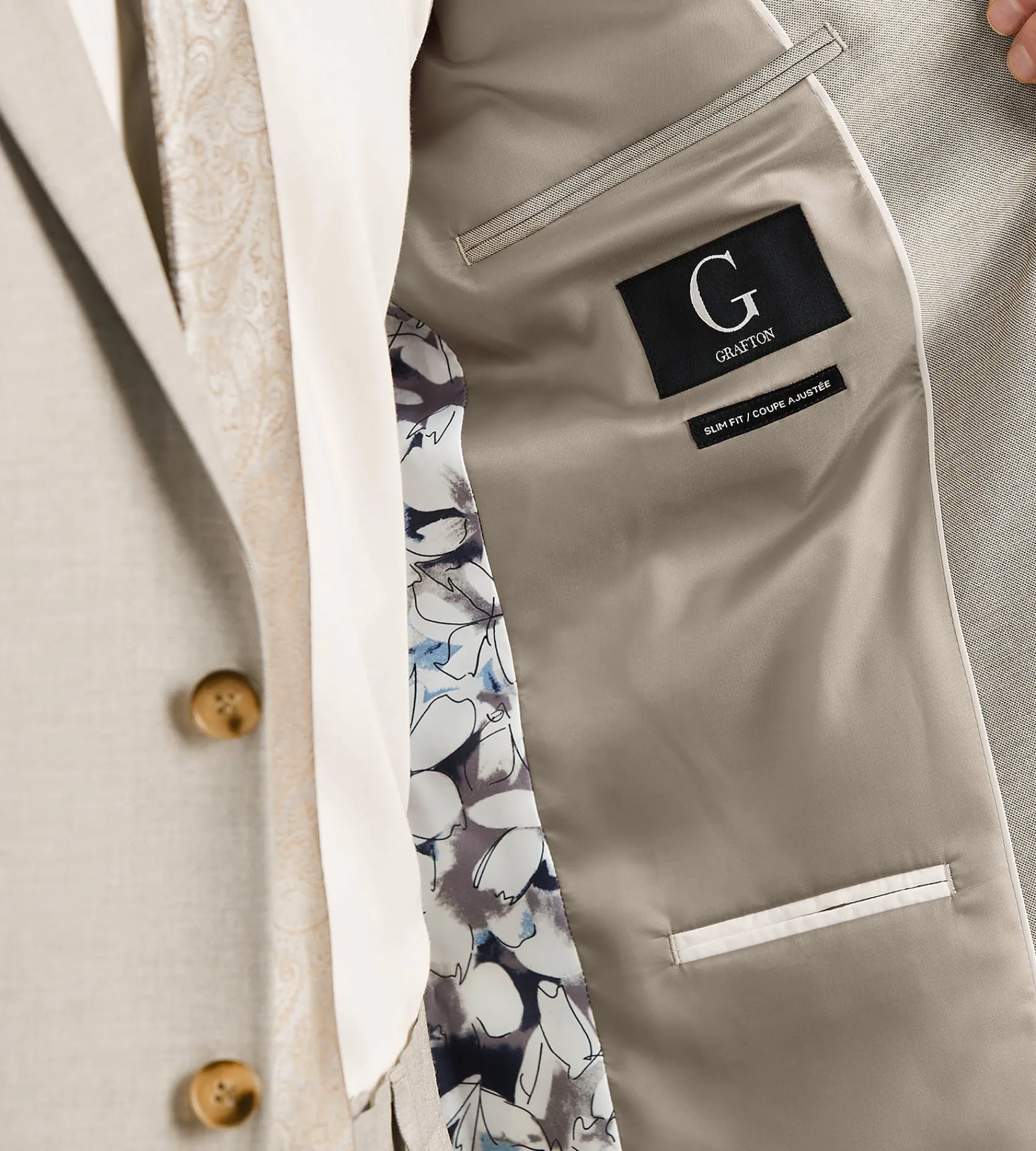 G Grafton Suit Separates*Slim Fit Tan Solid Suit