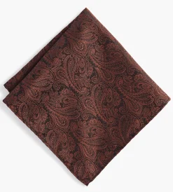 Bellissimo Pocket Squares*Tonal Paisley Pocket Square Black