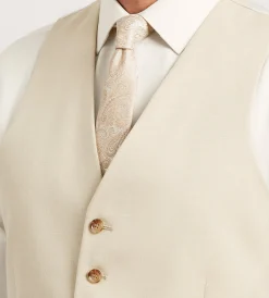 G Grafton Vests*Solid Suit Vest Wheat